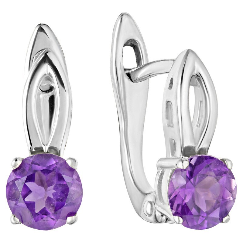

Серьги из серебра с аметистом LAZURIT-ONLINE 8504WR, 8504WR
