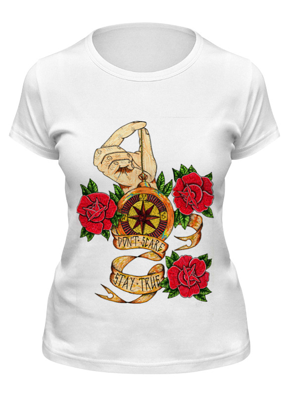 

Футболка женская Printio ost print tattoo белая L, Белый, "ost" print tattoo