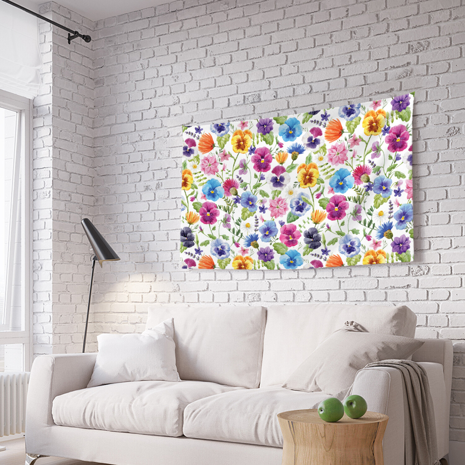 

Горизонтальное фотопанно на стену Краски цветов из ткани 100х150 см, Краски цветов