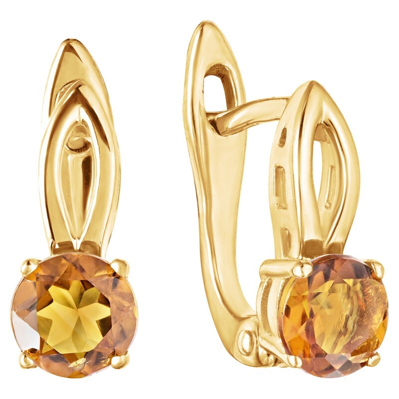 

Серьги из серебра с цитрином LAZURIT-ONLINE 8505YG, 8505YG