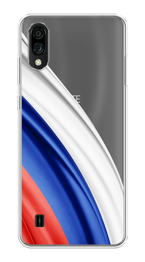 

Чехол на ZTE Blade A51 lite/Blade A5 (2020) "Флаг России уголок", Белый;синий;красный;прозрачный, 134850-1