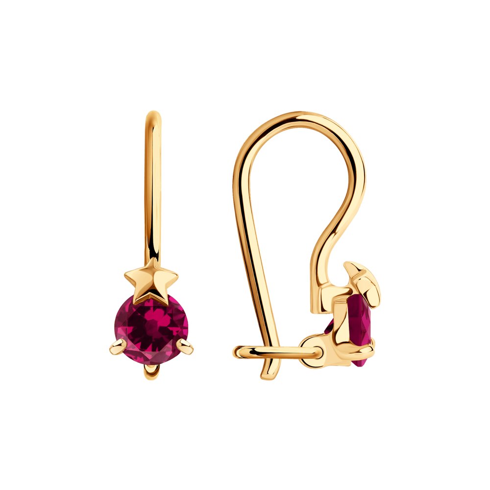 

Серьги из красного золота с родолитами Diamant 51-320-00965-1, 51-320-00965-1