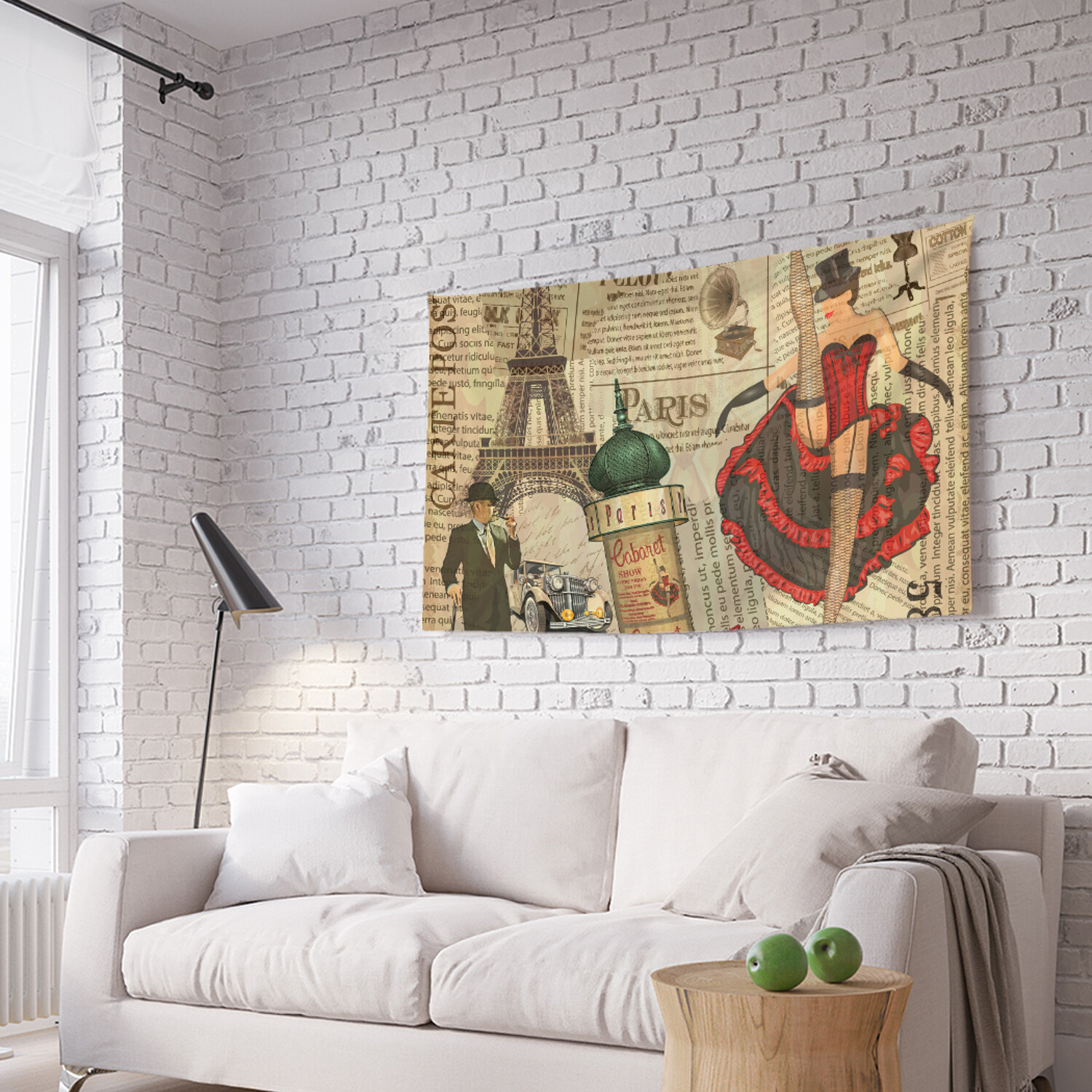 

Горизонтальное фотопанно на стену Кабаре Paris из ткани 100х150 см, Кабаре Paris