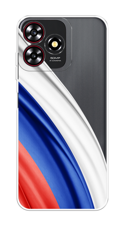 

Чехол на ZTE Blade V50 Smart "Флаг России уголок", Белый;синий;красный;прозрачный, 136550-1