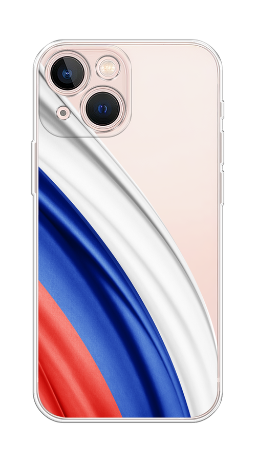 

Чехол на Apple iPhone 13 mini "Флаг России уголок", Белый;синий;красный;прозрачный, 14150-1