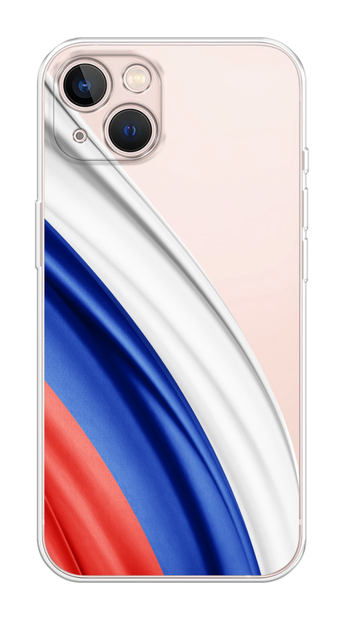 

Чехол на Apple iPhone 13 "Флаг России уголок", Белый;синий;красный;прозрачный, 14250-1