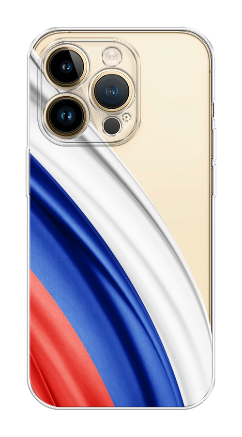 

Чехол на Apple iPhone 14 Pro Max "Флаг России уголок", Белый;синий;красный;прозрачный, 15050-1