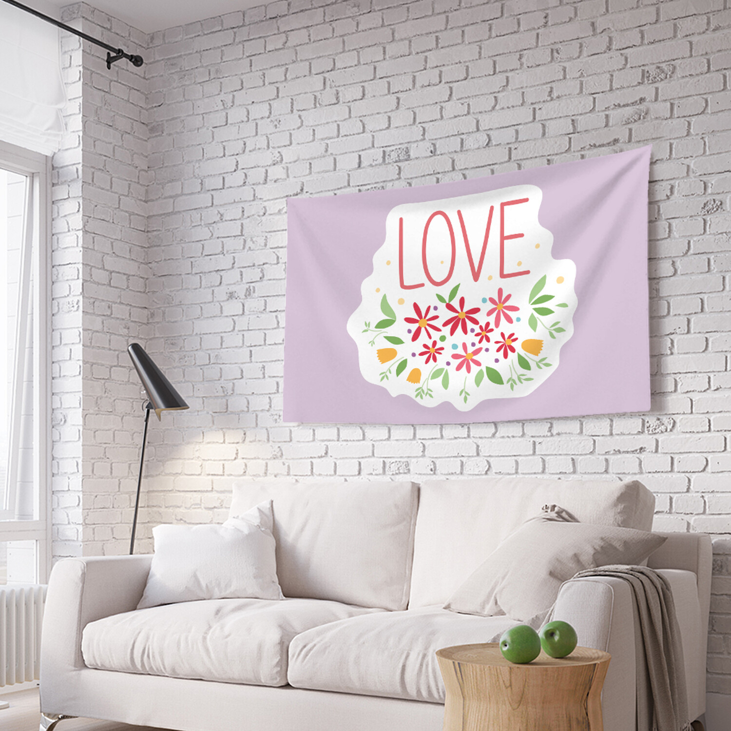 

Горизонтальное фотопанно на стену LOVE из ткани 100х150 см, LOVE