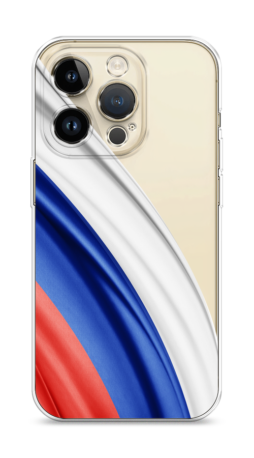 

Чехол на Apple iPhone 14 Pro "Флаг России уголок", Белый;синий;красный;прозрачный, 15250-1