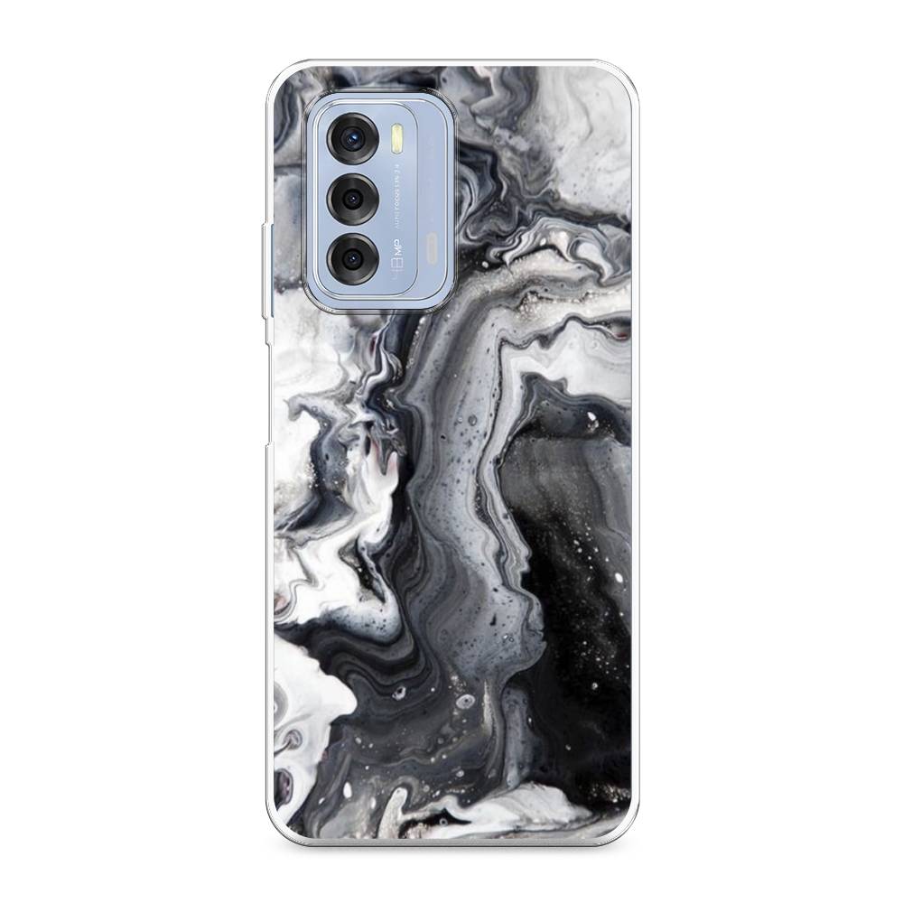 фото Силиконовый чехол "бело-черные сложные полосы" на zte blade v40 awog