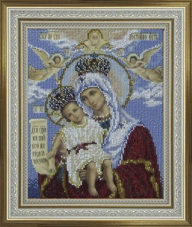 

Рама с оргстеклом для иконы «Милующая», 19,5х26,2, Радуга бисера (Кроше)