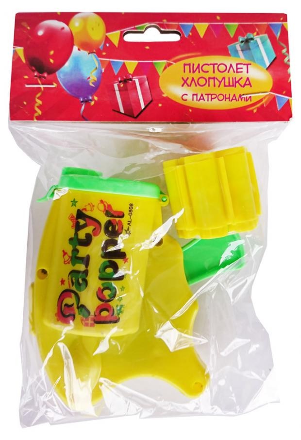 

Хлопушка-пистолет с патронами, Желтый