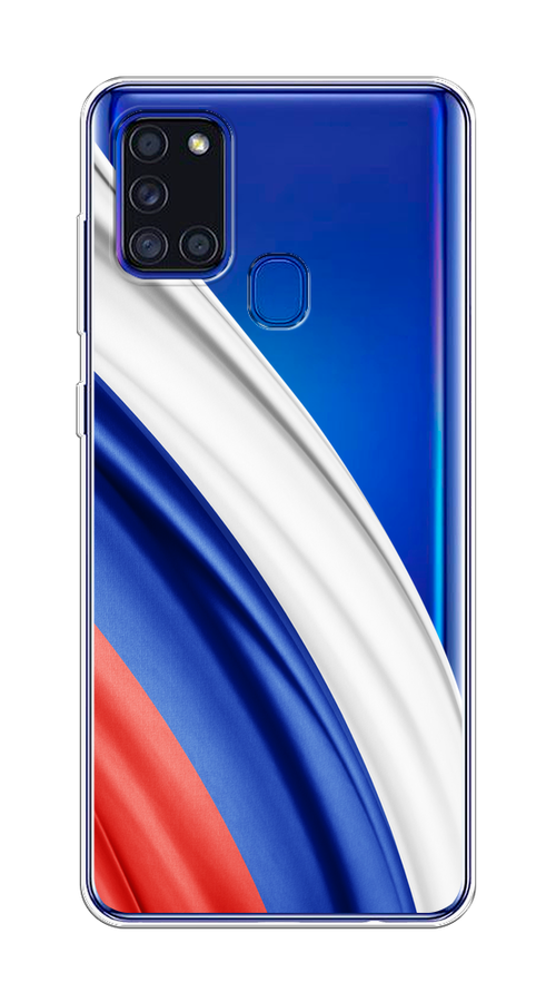 

Чехол на Samsung Galaxy A21s "Флаг России уголок", Белый;синий;красный;прозрачный, 2100250-1