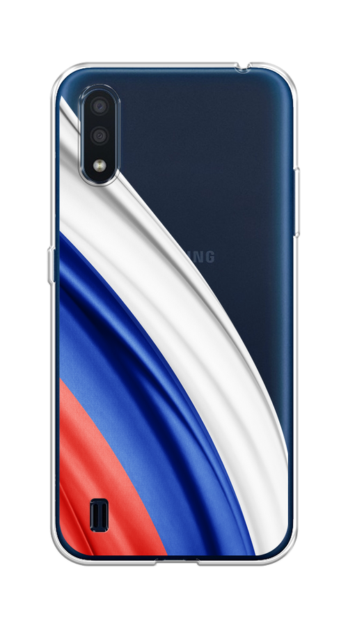 

Чехол на Samsung Galaxy M01 "Флаг России уголок", Белый;синий;красный;прозрачный, 2101150-1