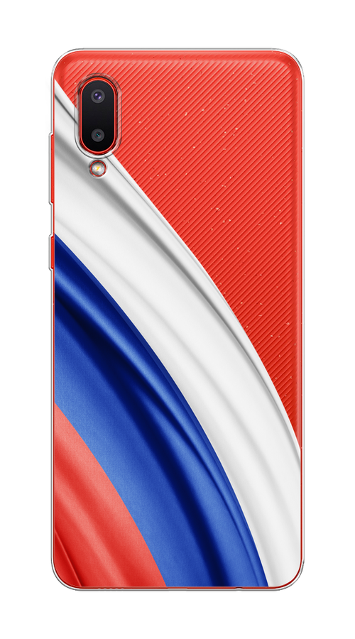 

Чехол на Samsung Galaxy A02 "Флаг России уголок", Белый;синий;красный;прозрачный, 2102550-1