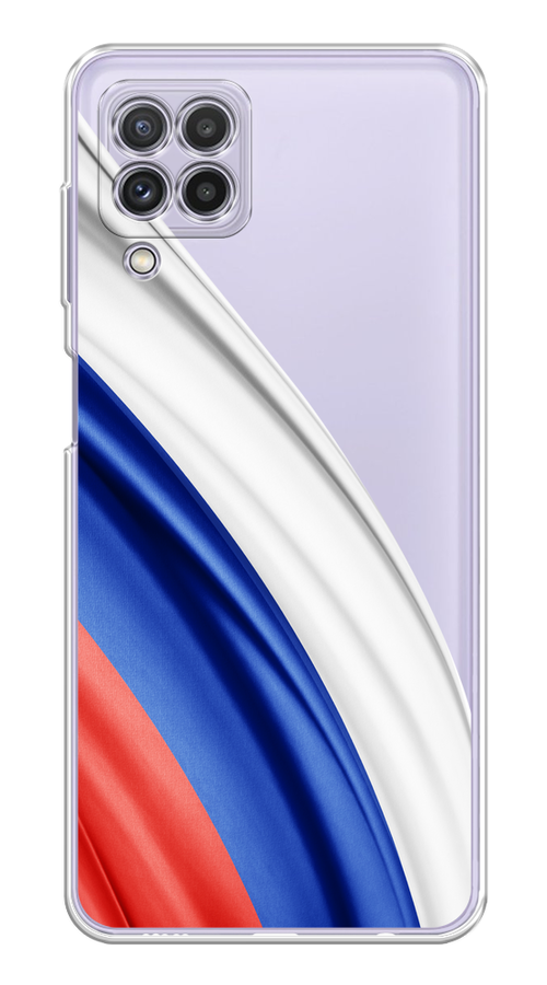 

Чехол на Samsung Galaxy A22/M22/M32 "Флаг России уголок", Белый;синий;красный;прозрачный, 2103150-1