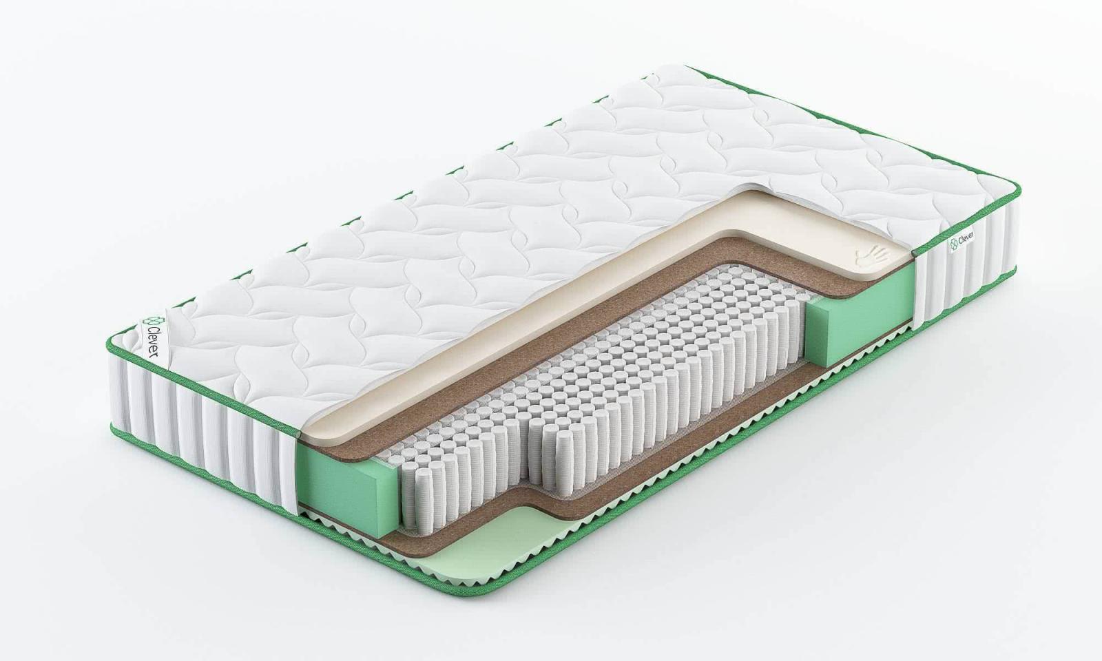 

Матрас Clever Bright Firm S1000 150x186, Белый, Bright Firm S1000