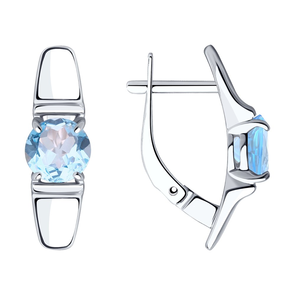 

Серьги из серебра Diamant 94-320-00628-1, топаз, 94-320-00628-1
