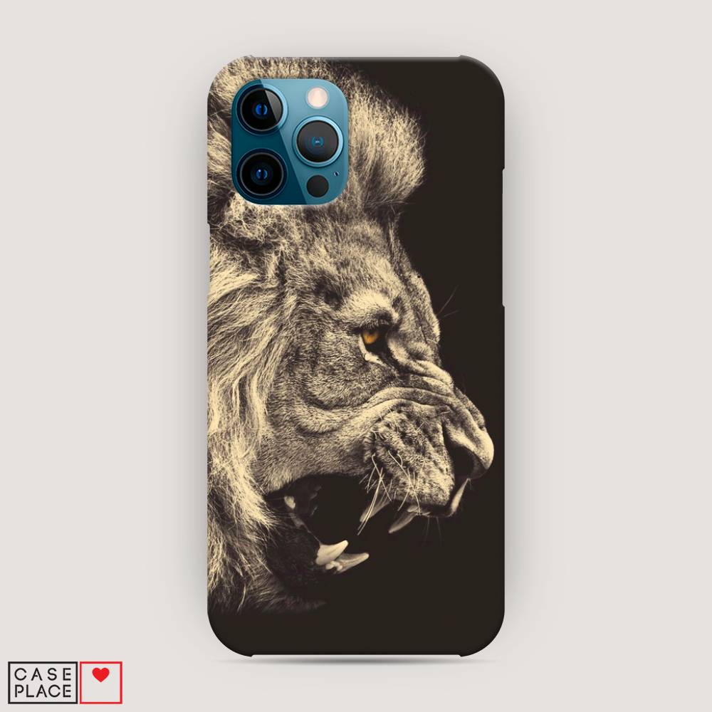 

Пластиковый чехол "Львиный рык 2" на Apple iPhone 12 Pro Max, 12720-1