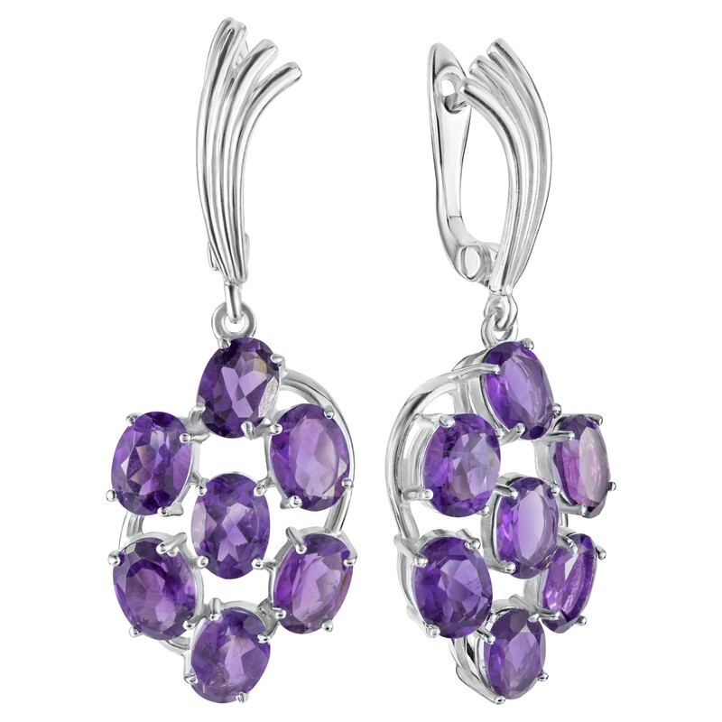 

Серьги из серебра с аметистом LAZURIT-ONLINE 8506WR, 8506WR