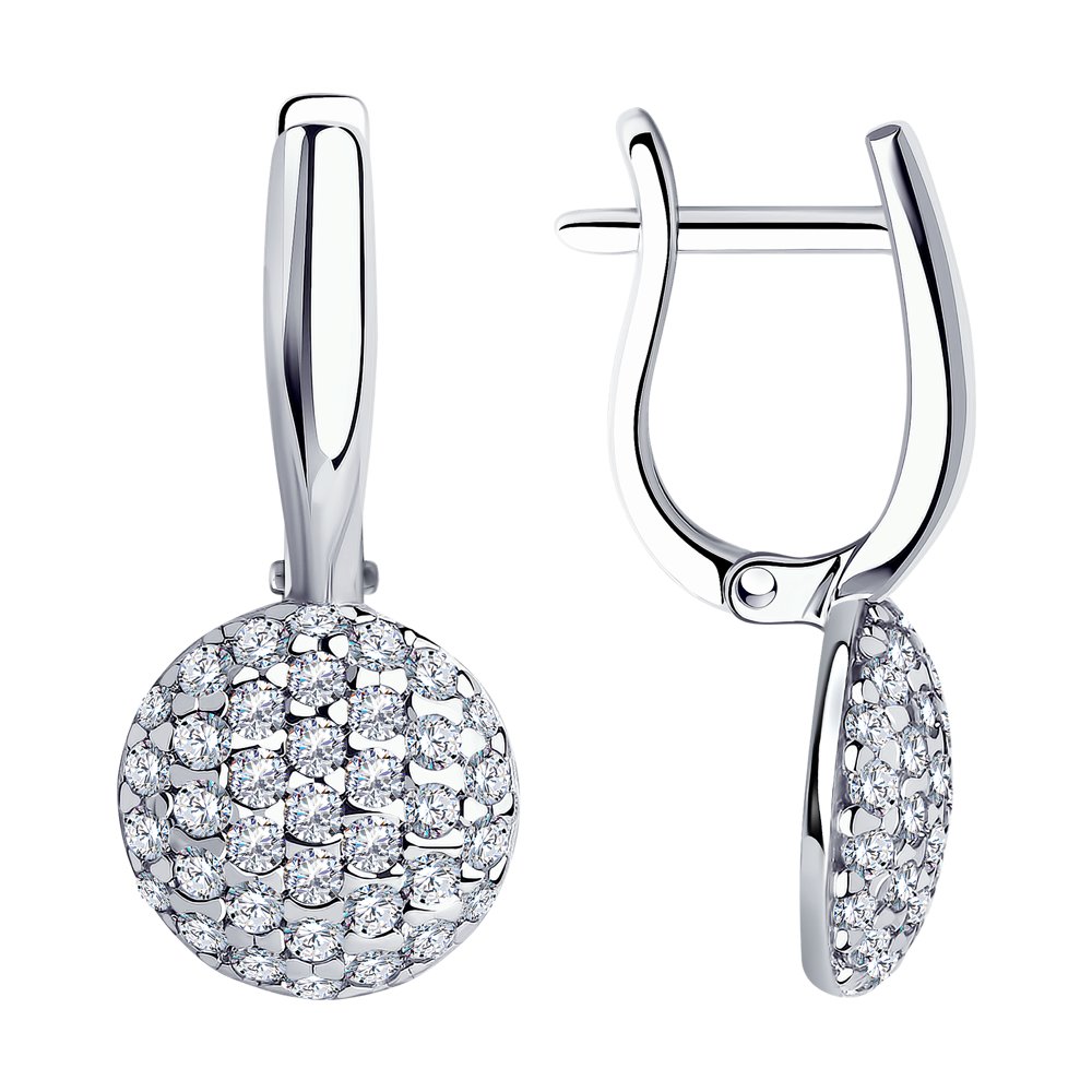 

Серьги из серебра Diamant 94-120-01214-1, фианит, 94-120-01214-1