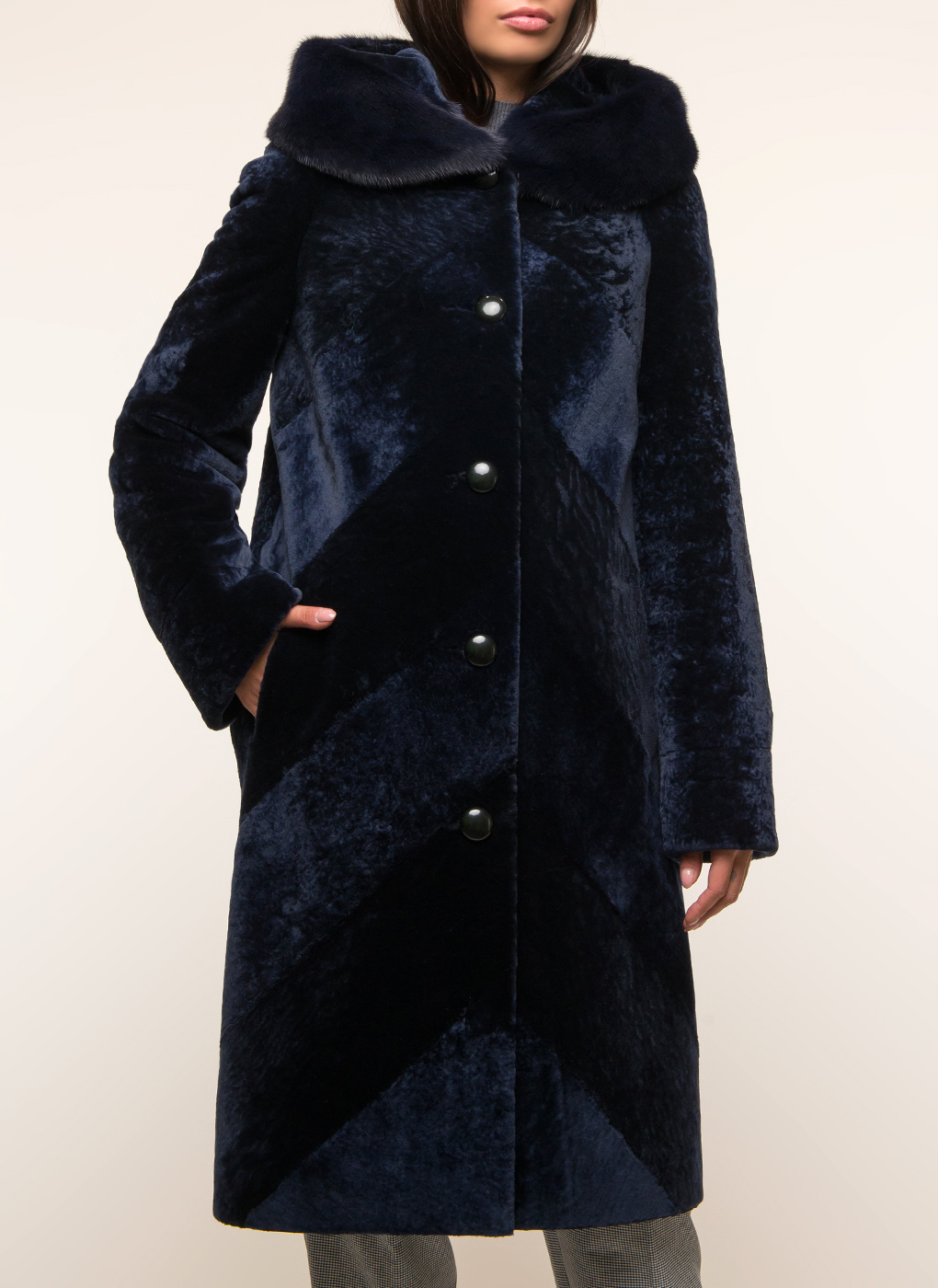 

Пальто женское Alfafur 41872 синее 54 RU, 41872