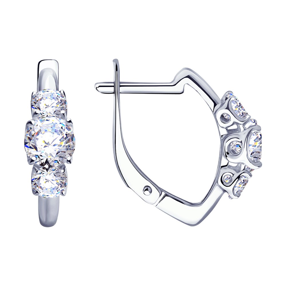 

Серьги из серебра Diamant 94-120-01217-1, фианит, 94-120-01217-1