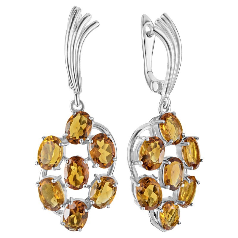 

Серьги из серебра с цитрином LAZURIT-ONLINE 8507PD, 8507PD