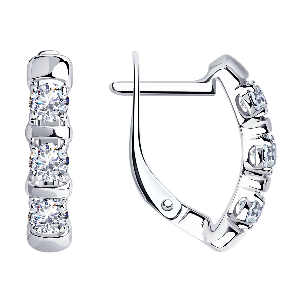 

Серьги из серебра Diamant 94-120-01304-1, фианит, 94-120-01304-1
