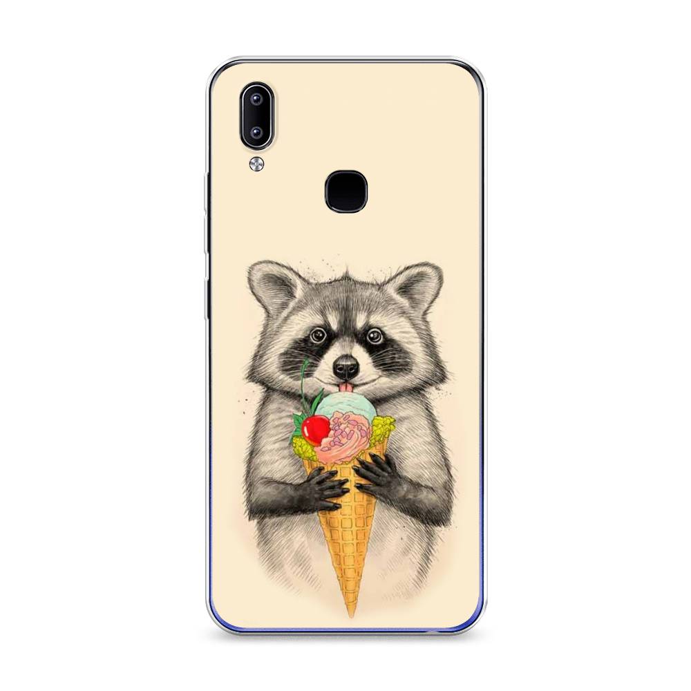 

Чехол Awog на Realme Q3 "Енот с мороженым", Разноцветный, 256450-10