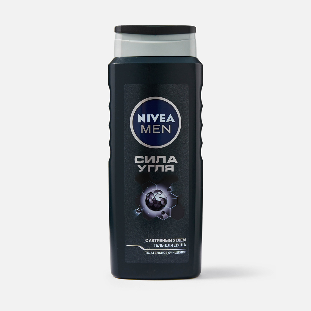 

Гель для душа Nivea Сила угля тщательное очищение, с активным углем 500 мл, Men