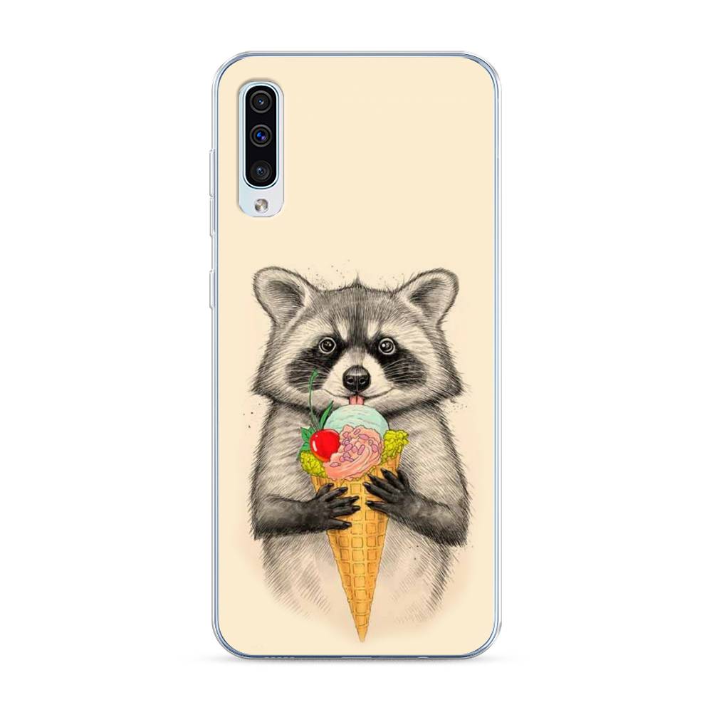

Чехол Awog на Samsung Galaxy A30s/A50 "Енот с мороженым", Разноцветный, 28850-10