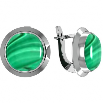 

Серьги из серебра с малахитом ПРИВОЛЖСКИЙ ЮВЕЛИР 331105-ML, 331105-ML