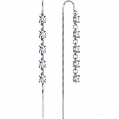 

Серьги из серебра с фианитом ПРИВОЛЖСКИЙ ЮВЕЛИР 301089-FA11, 301089-FA11