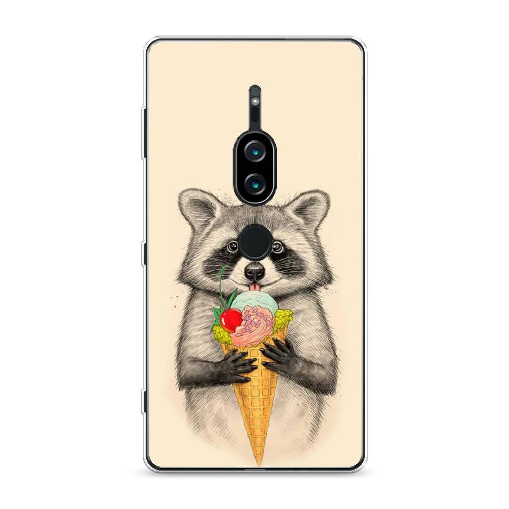 

Силиконовый чехол "Енот с мороженым" на Sony Xperia XZ2 Premium, 53350-10