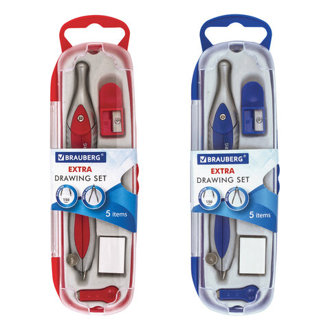

Готовальня Brauberg Extra, 5 предметов, 210687, 3 шт
