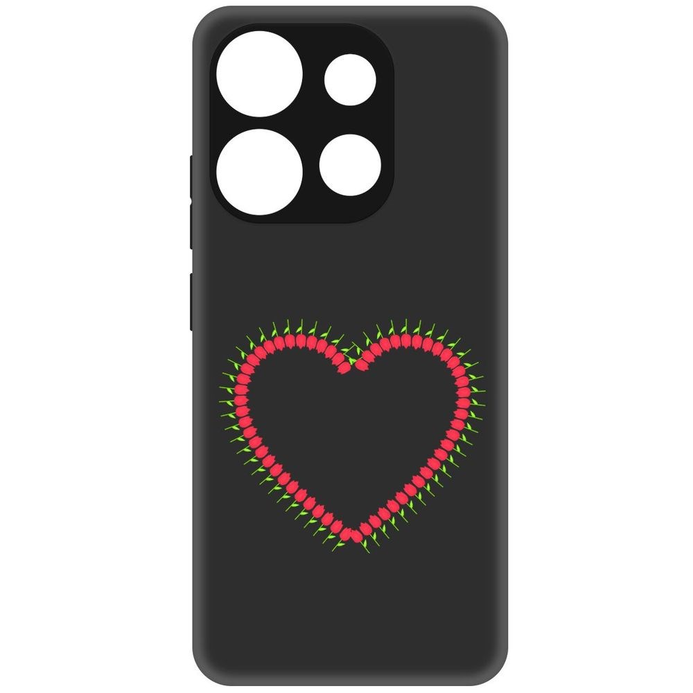 

Чехол-накладка Софт Сердце из тюльпанов для Infinix Smart 7