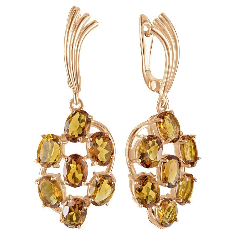 

Серьги из серебра с цитрином LAZURIT-ONLINE 8507PG, 8507PG