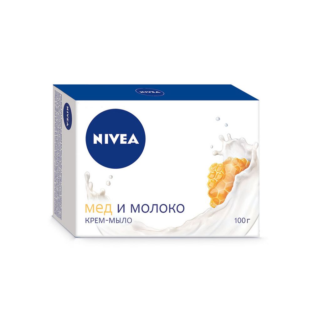 фото Косметическое мыло nivea мед и молоко 100 г