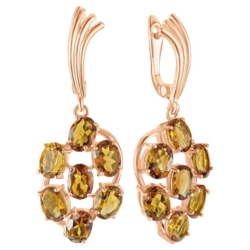 

Серьги из серебра с цитрином LAZURIT-ONLINE 8507RG, 8507RG