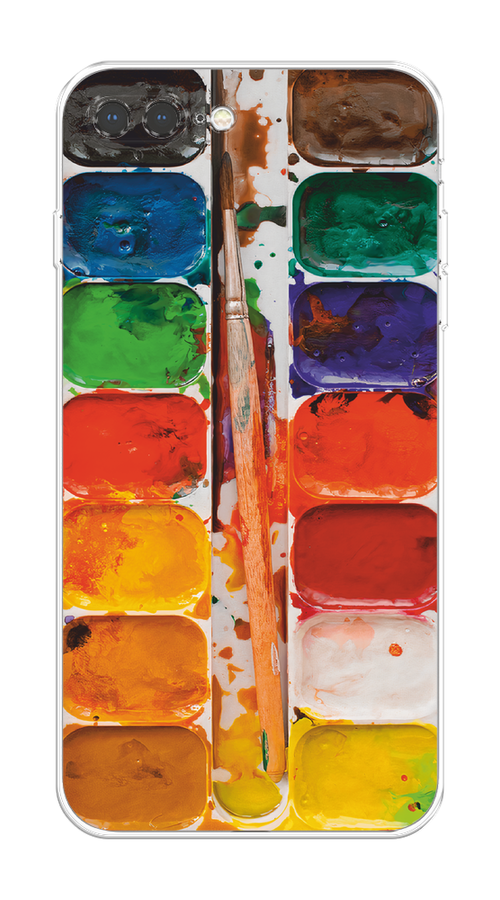 

Чехол на Apple iPhone 8 Plus "Акварель", Красный;желтый;синий, 10950-4