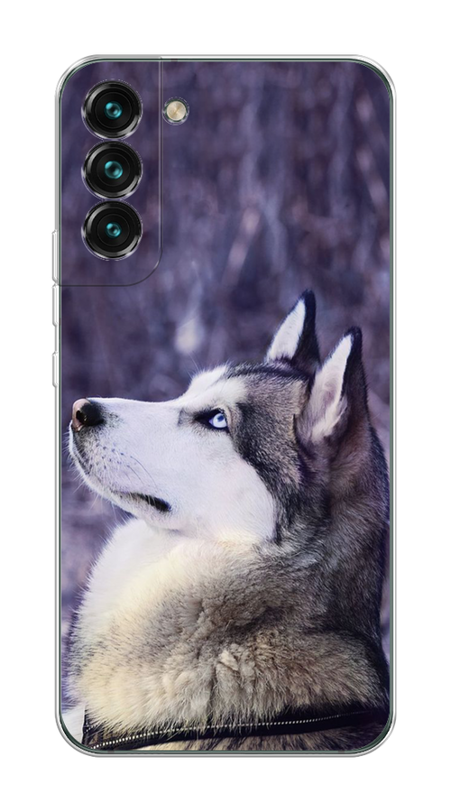 

Чехол на Samsung Galaxy S22 "Хаски 1", Фиолетовый;белый, 2103850-1