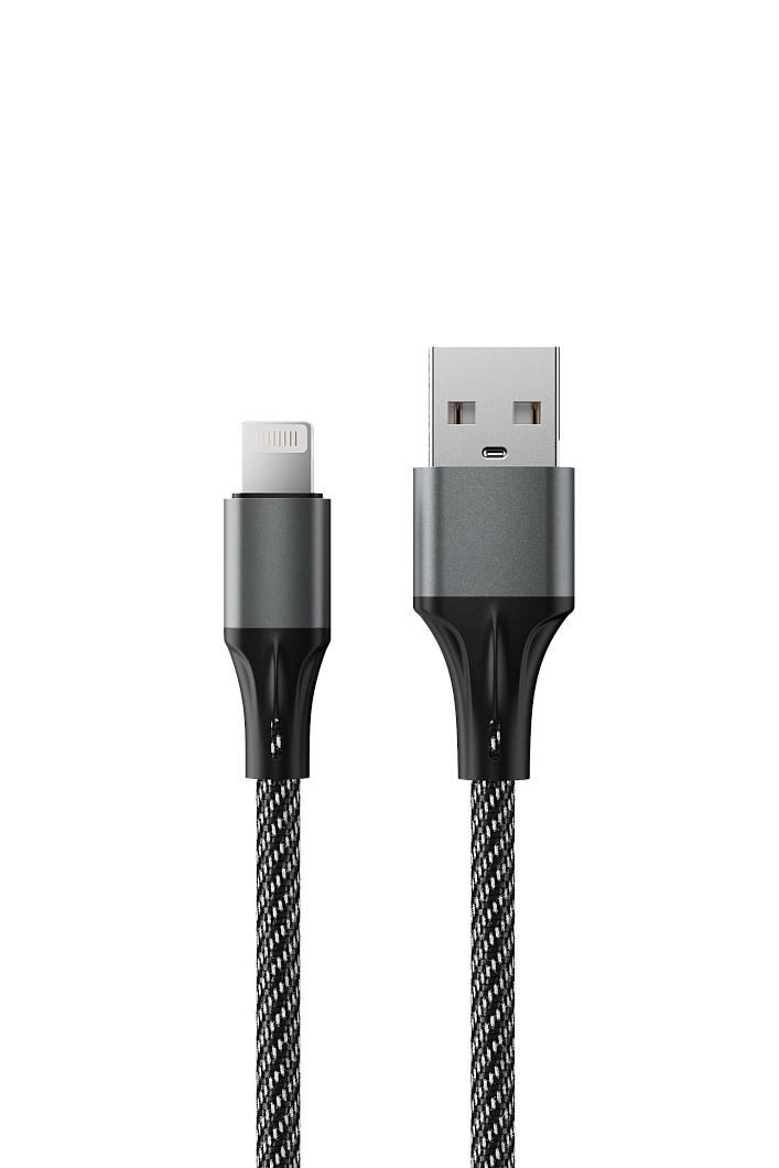 

Кабель Accesstyle AL24-F100M USB - Lightning 1 м, черный, AL24-F100M