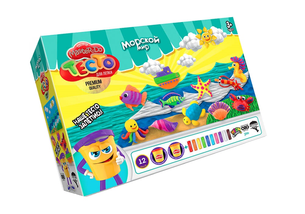 фото Тесто для лепки master do. морской мир, 12 цветов danko toys