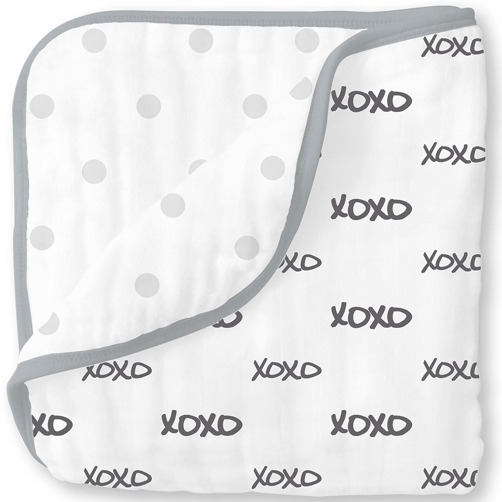 

Одеяло муслиновое SwaddleDesigns Luxe Muslin Black XOXO