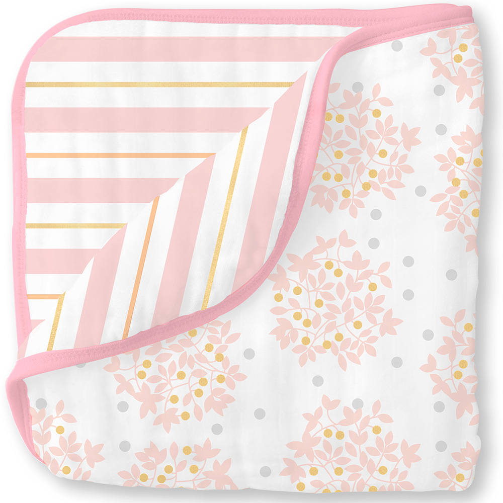 

Одеяло муслиновое SwaddleDesigns Luxe Muslin Heavenly Floral Pink