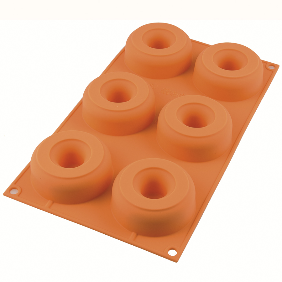 

Форма для приготовления пончиков, Silikomart, donuts, 18х33см, силиконовая