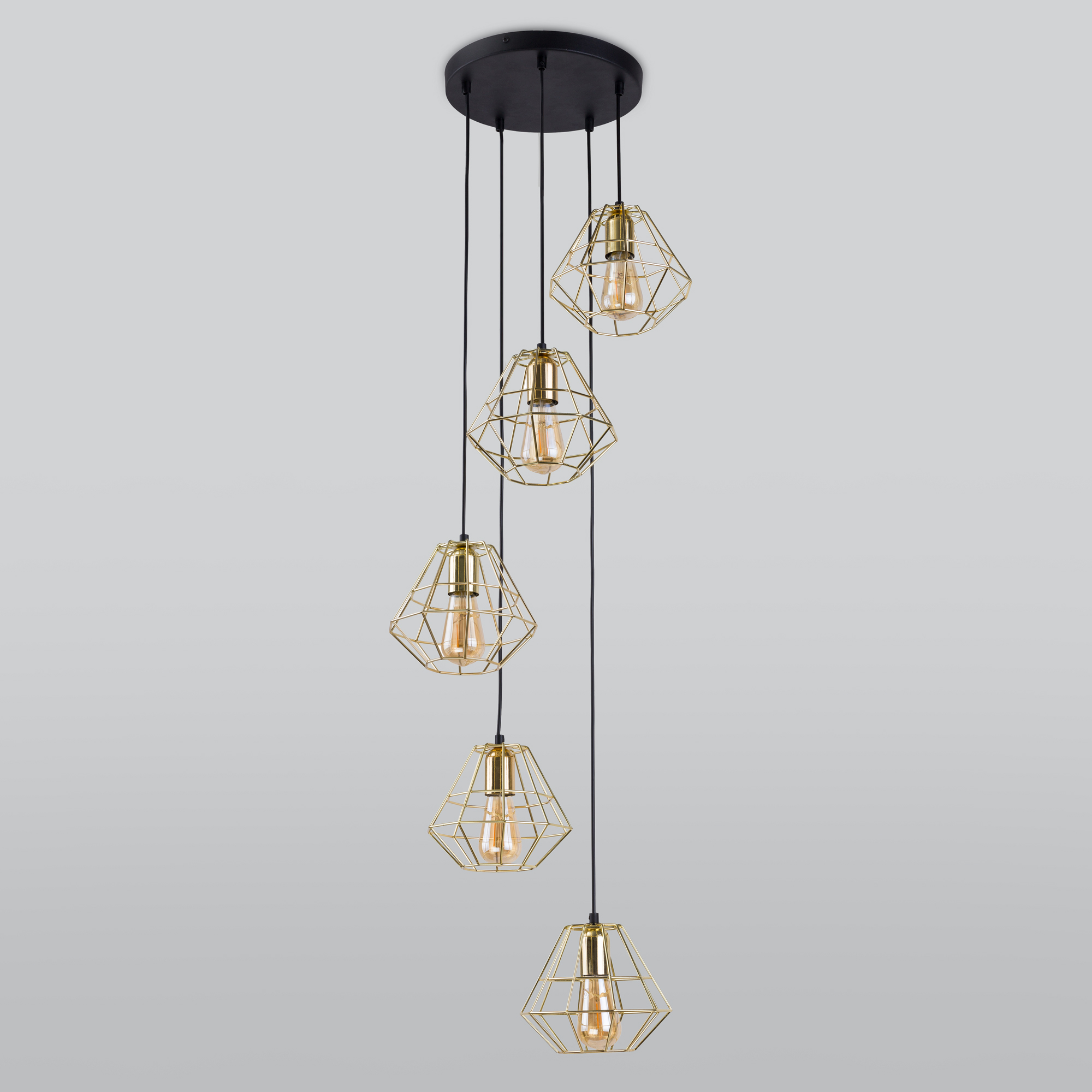 

Подвесной светильник TK Lighting 2576 Diamond Gold