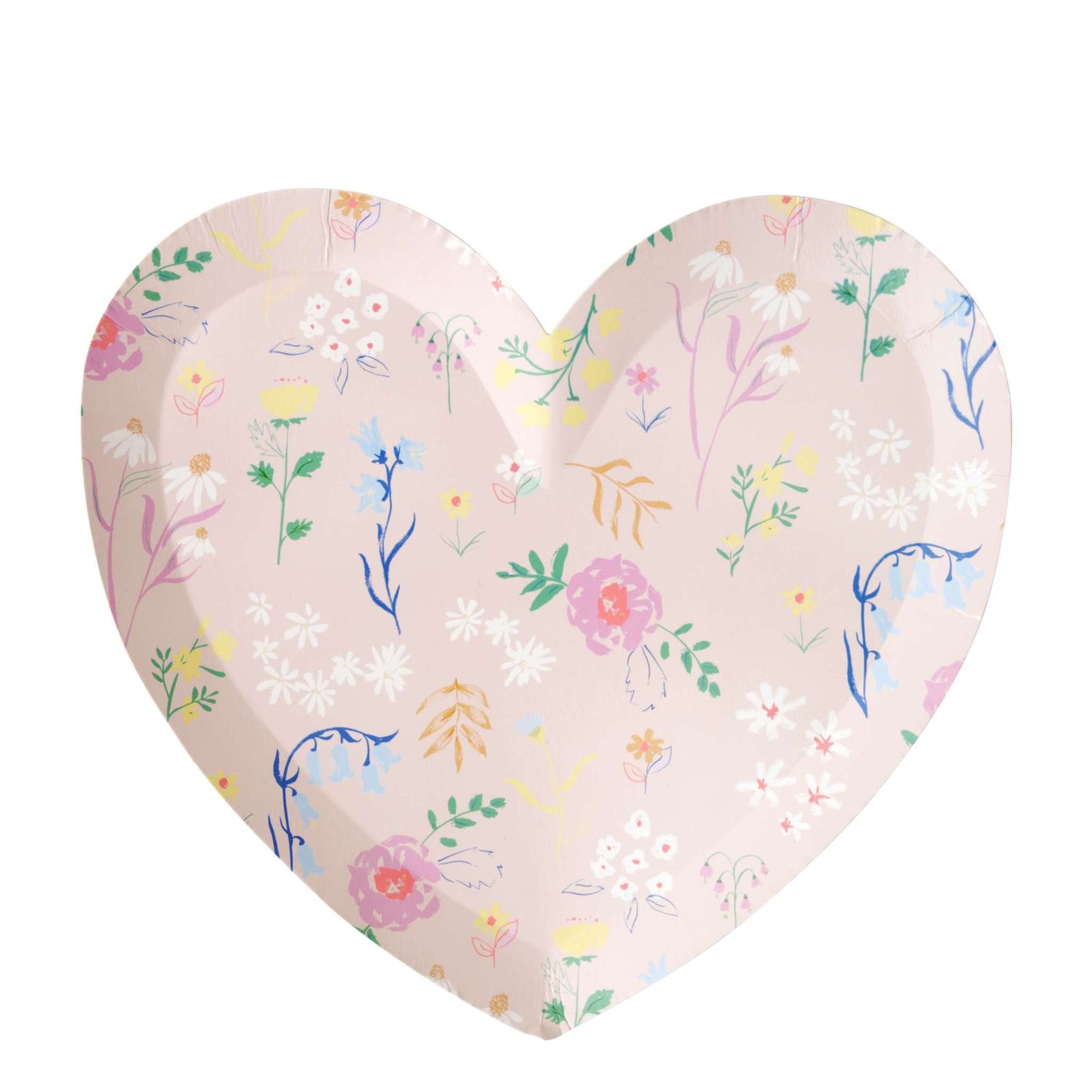 Набор тарелок Meri Meri Полевой цветок в форме сердца большие 12 шт