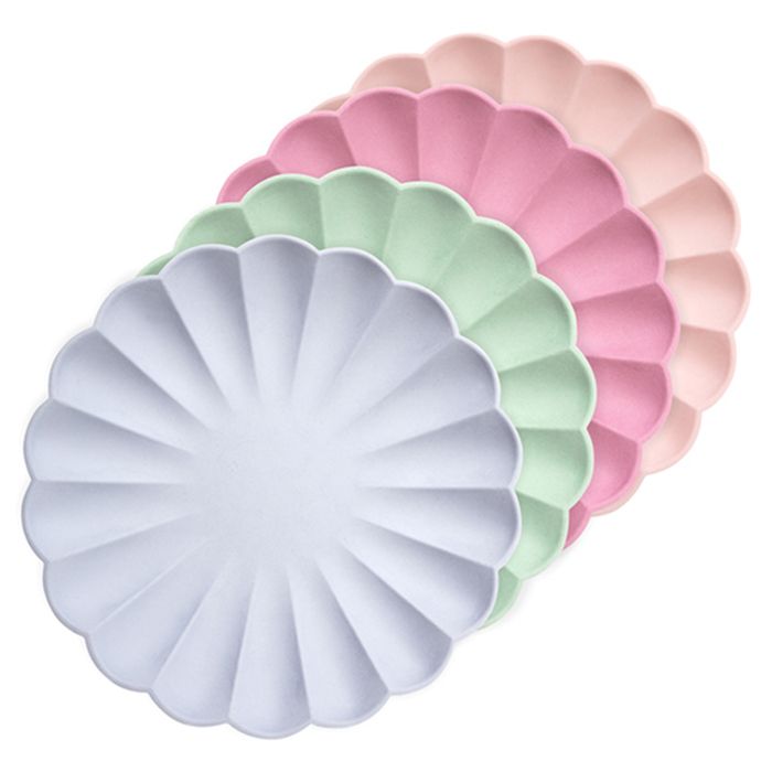 фото Набор тарелок meri meri эко разноцветные большие 8 шт